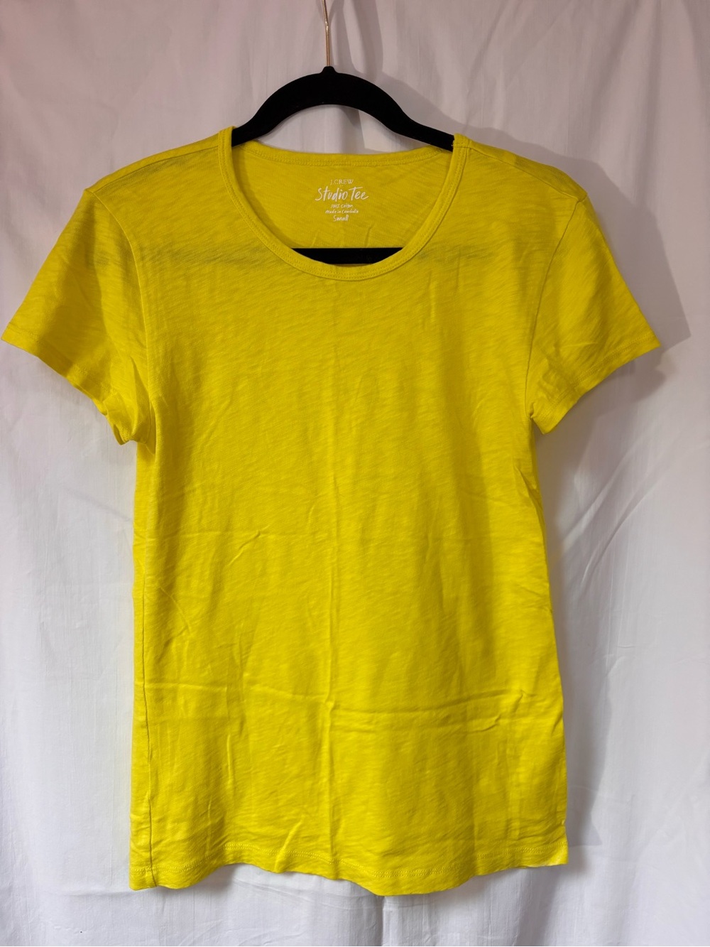 J. Crew Yellow Crewneck Short Sleeve Tee